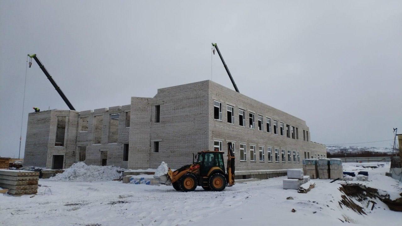 Строительство школы в Печенге идет полным ходом