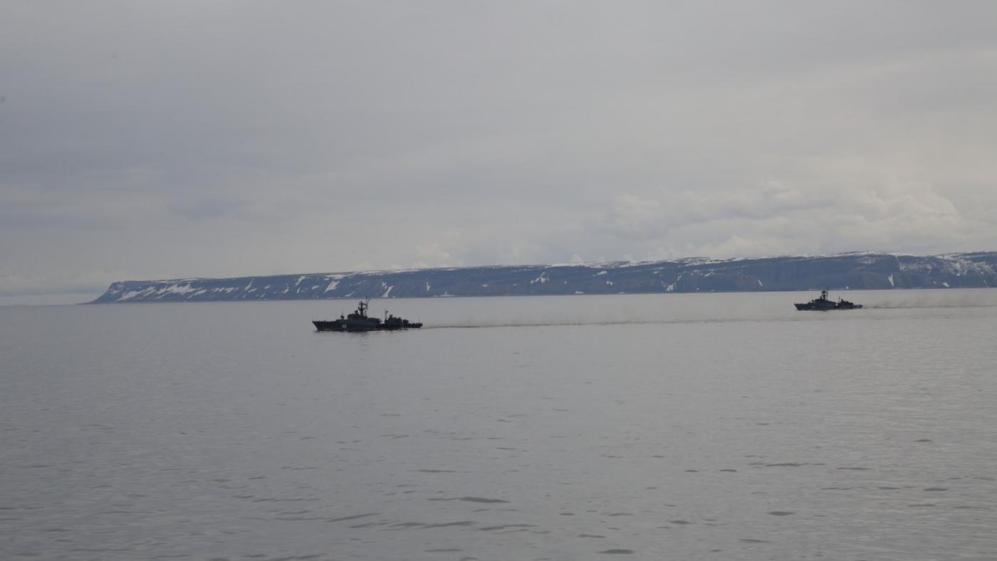 МПК Северного флота &quot;Нарьян-Мар&quot; и &quot;Онега&quot; поразили &quot;вражеские&quot; цели в Баренцевом море