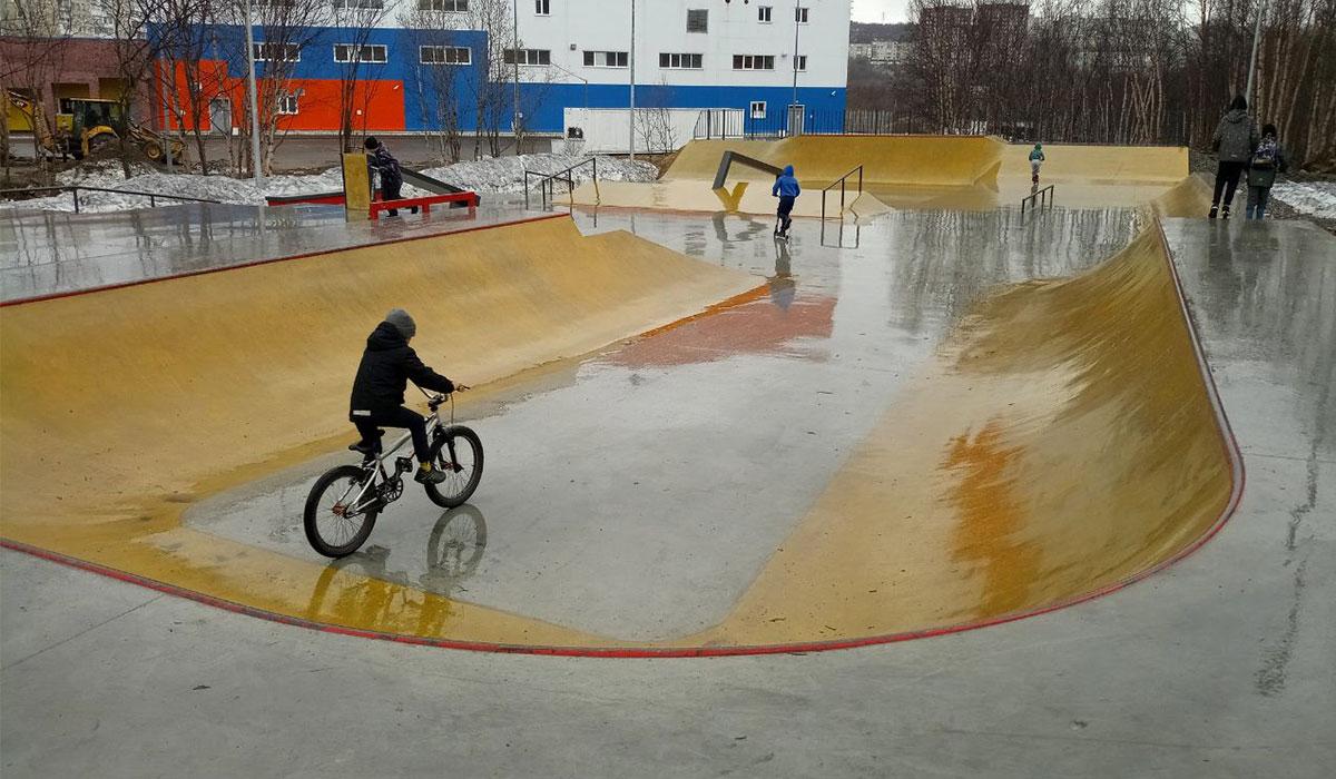 Скейт-парк в мурманской Долине Уюта откроют 14 мая