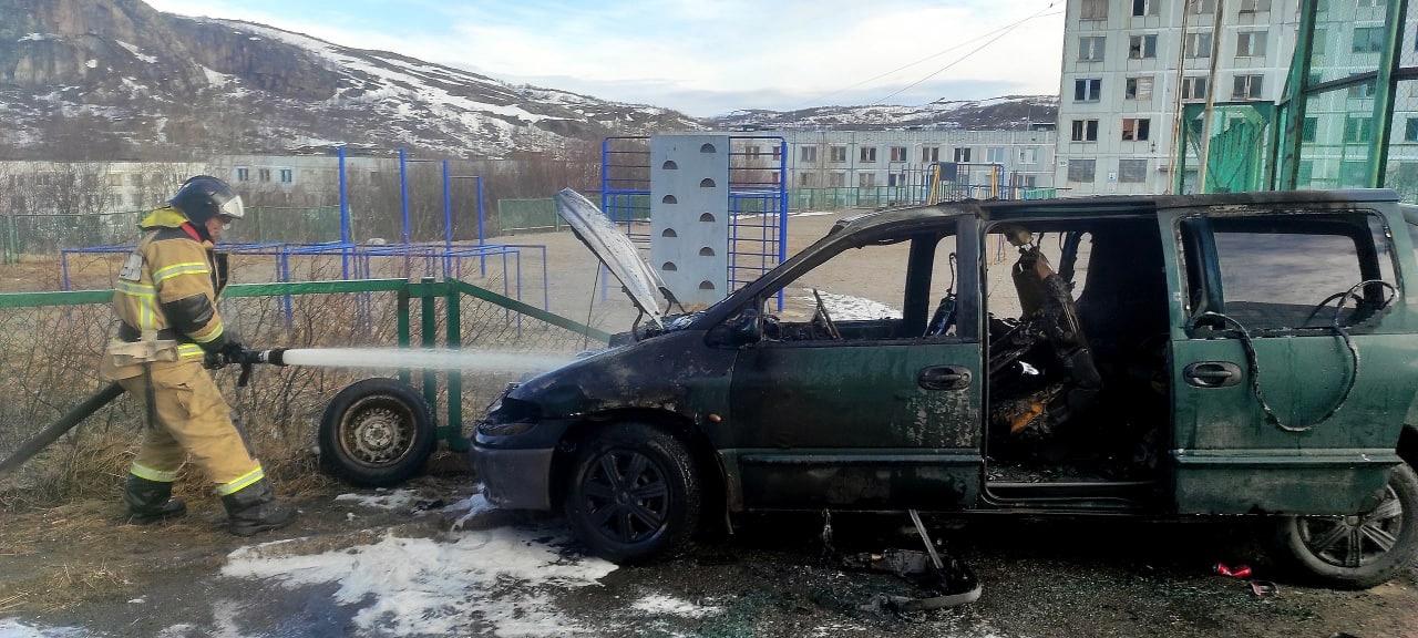 В Видяево сгорел автомобиль