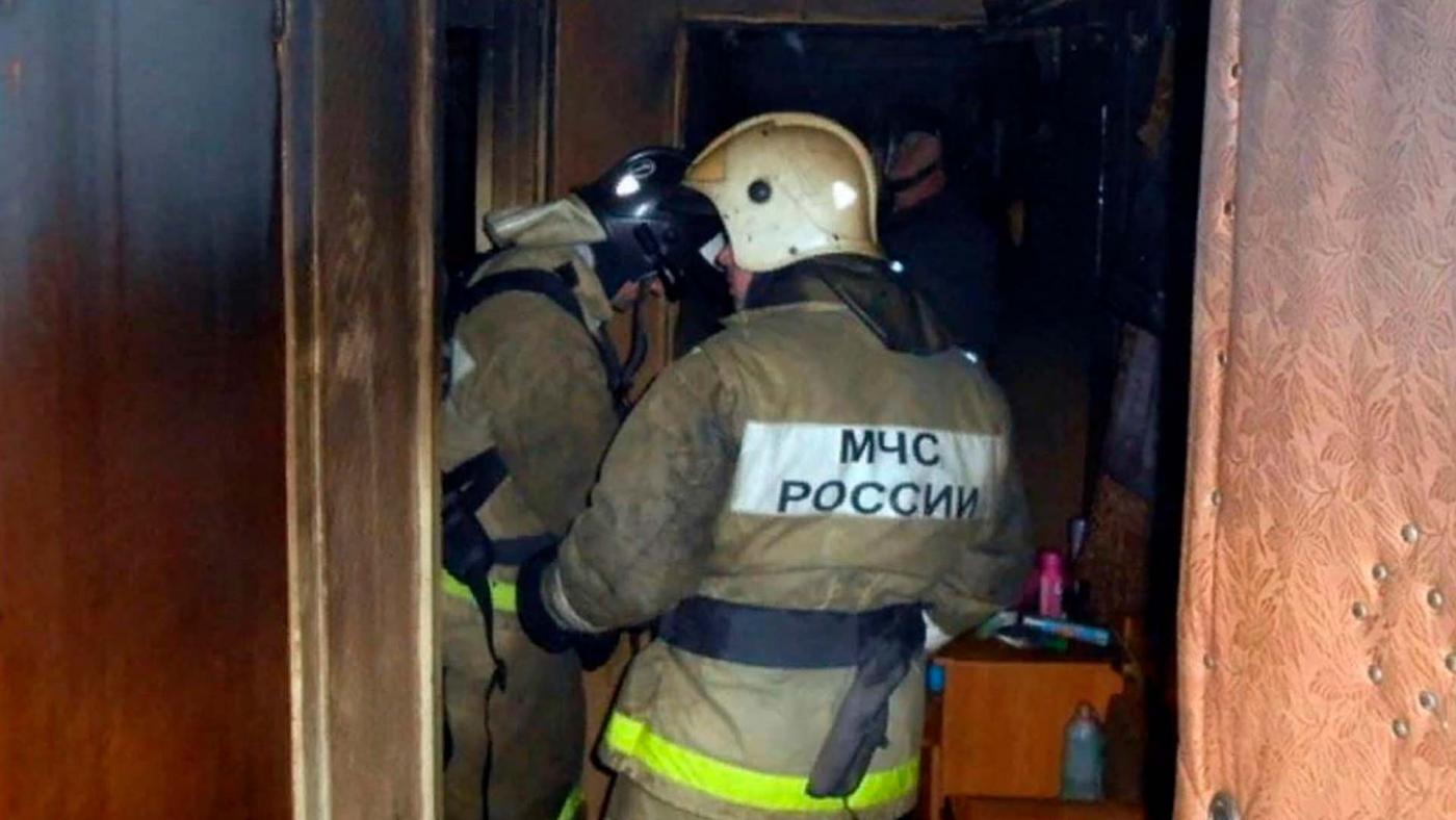 В квартире на проспекте Ленина в Мурманске вспыхнул пожар