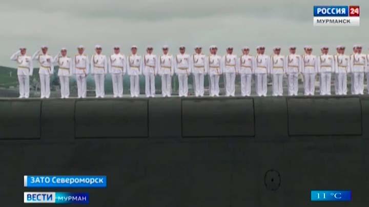 В Североморске прошла генеральная репетиция парада ко Дню ВМФ России