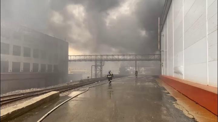 Пожар на промплощадке в Мончегорске локализовали