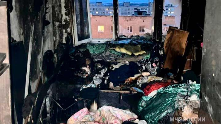 В Мурманске на Миронова потушили пожар в квартире жилого дома