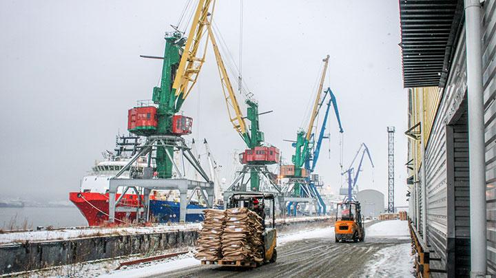 В Мурманском морском рыбном порту с апреля 2022 года приняли 39 тысяч тонн кормов из Белоруссии