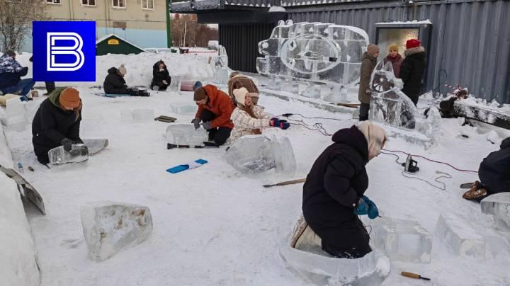 Молодые художники Кольского Заполярья учились делать ледовые скульптуры