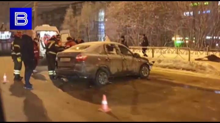 На перекрестке в Первомайском округе в Мурманске произошла серьезная авария