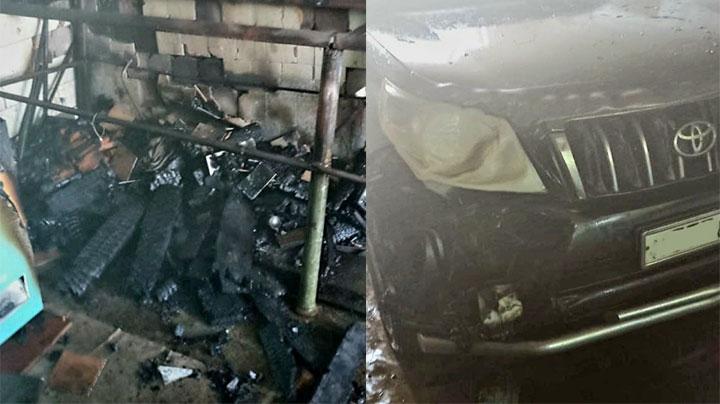 &quot;Тойота&quot; пострадала при пожаре в гараже в Ревде