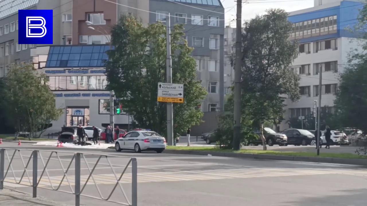 Мотоциклиста госпитализировали в результате ДТП на проспекте Ленина в Мурманске