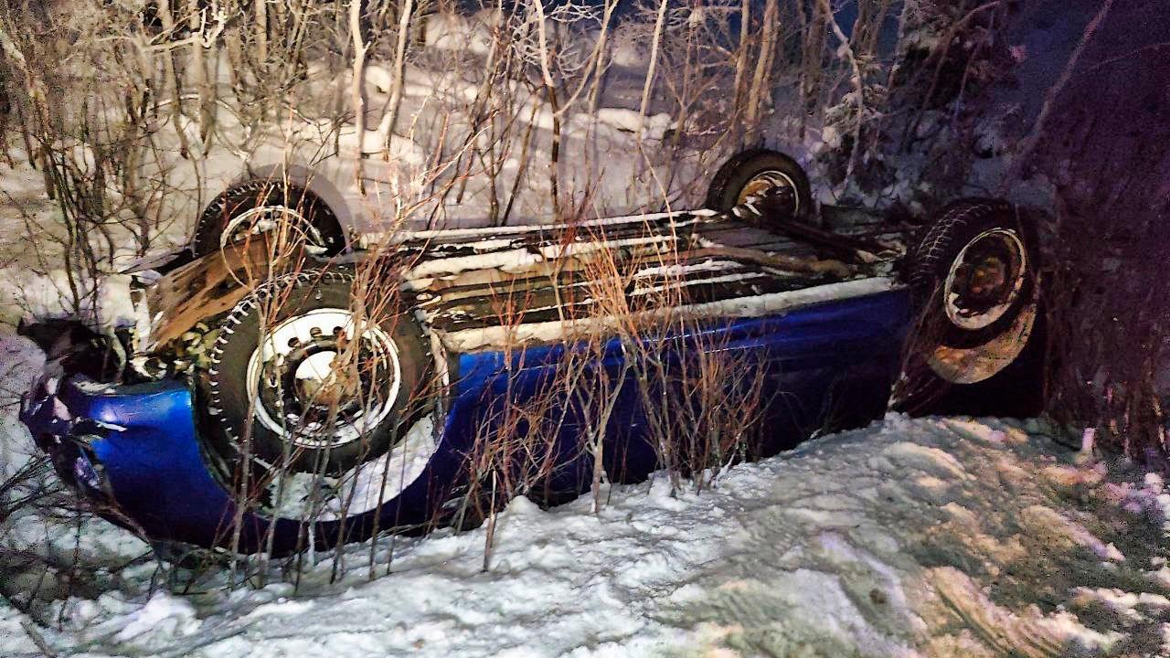 Водитель автомобиля Hyundai пострадал в ДТП на дороге Кола-Серебрянские ГЭС