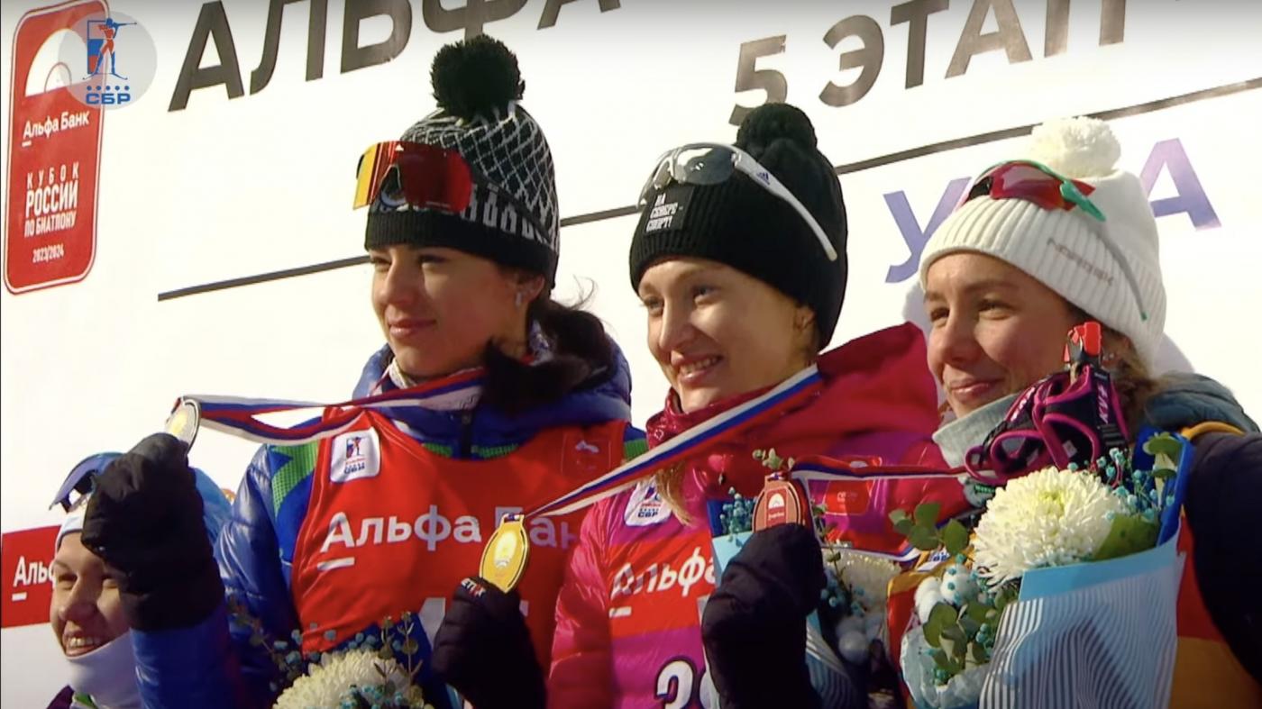 Мурманская биатлонистка завоевала золото на Кубке России