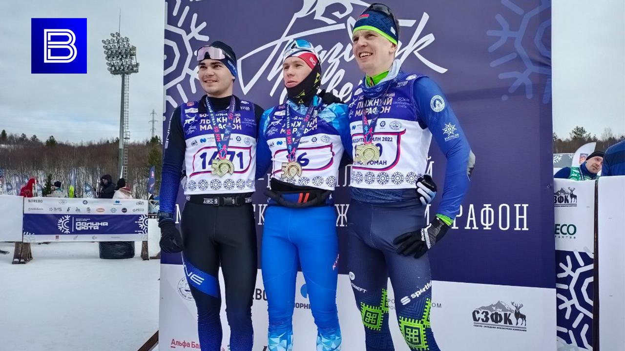 50-й Мурманский лыжный марафон: первым к финишу на дистанции 50 км пришел Павел Соловьев