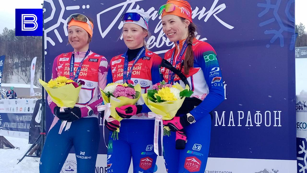 50-й Мурманский лыжный марафон: золотую медаль на 50 км классикой в женском зачете завоевала Дарья Канева из Республики Коми