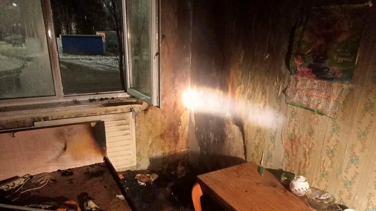 В Кандалакше из пожара спасли человека