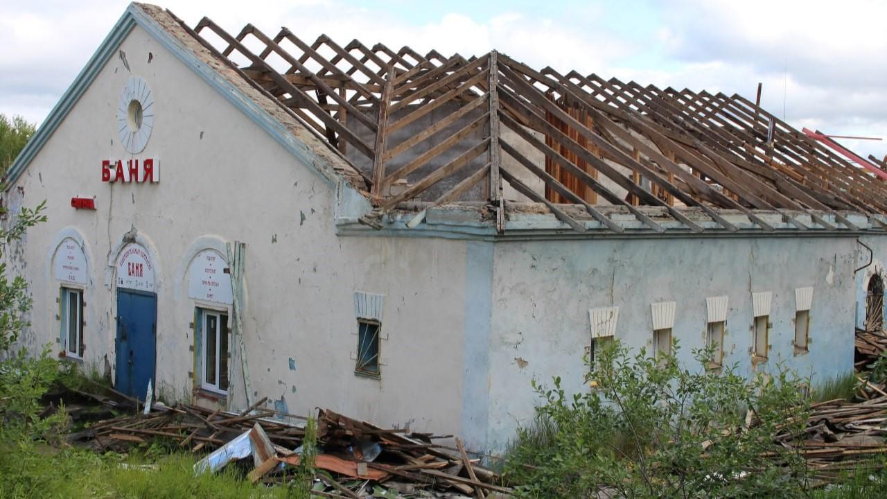 В общественной бане в Заполярном начался капитальный ремонт