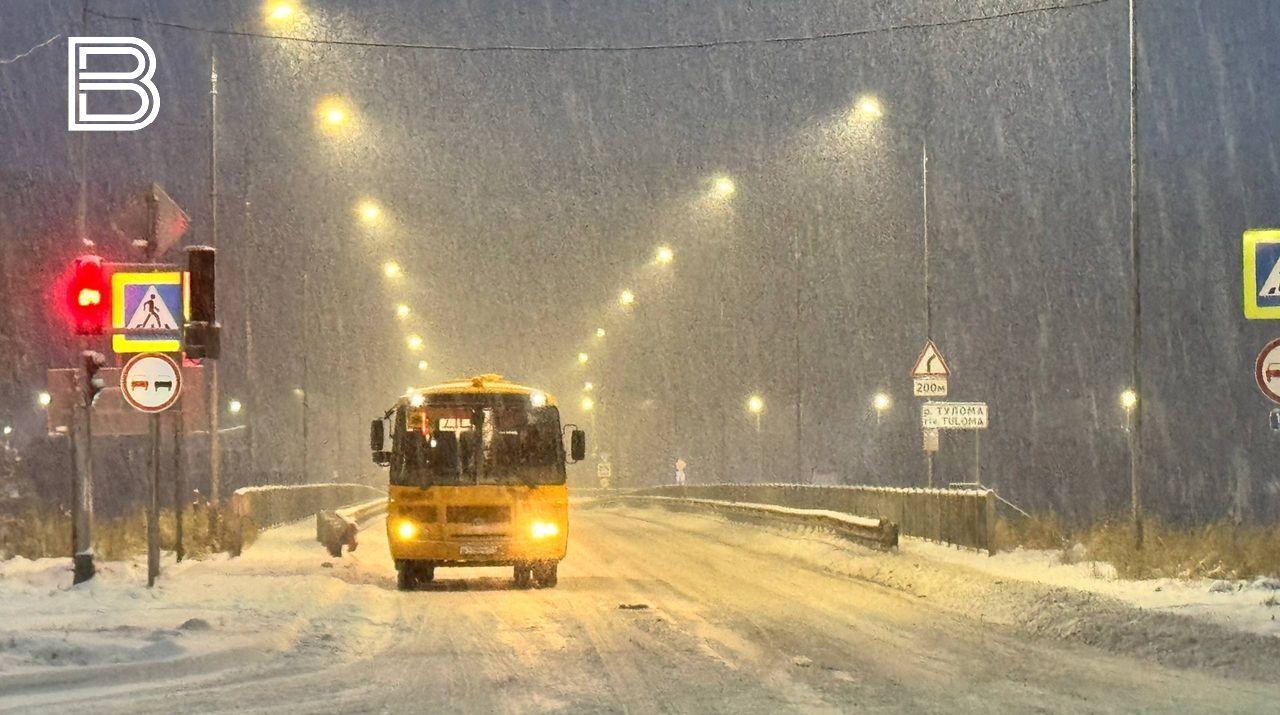 Автолюбителей Мурманской области предупредили о сильном снегопаде 